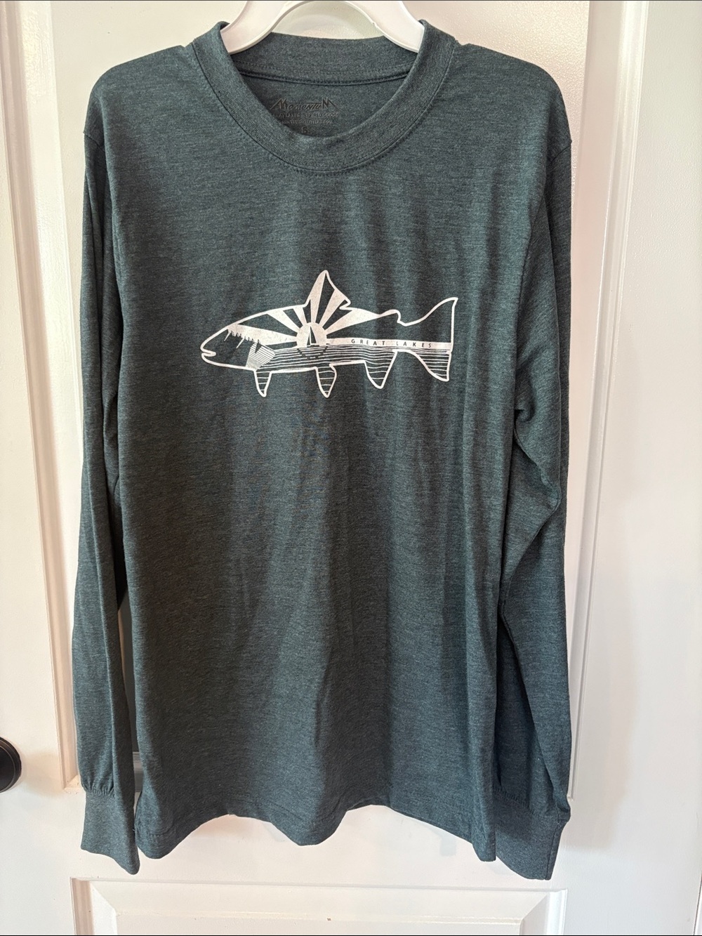 Men’s/Unisex Soft Forest Green Momentum Tee w/ Great Lakes Logo - Mens Small